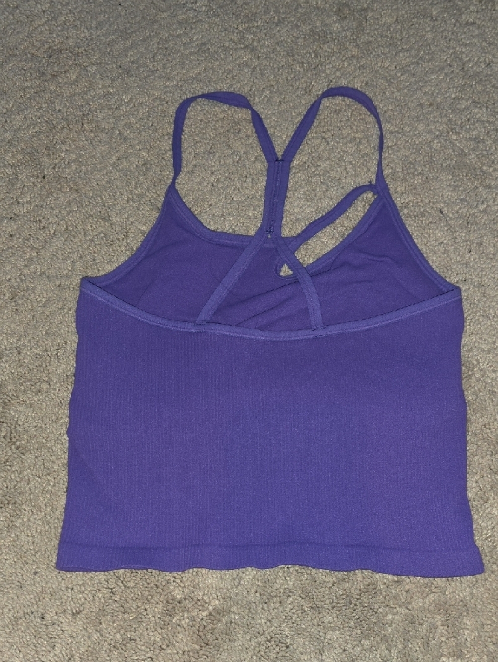 NUX Purple Ribbed Racerback Cami - Picture 3 of 4